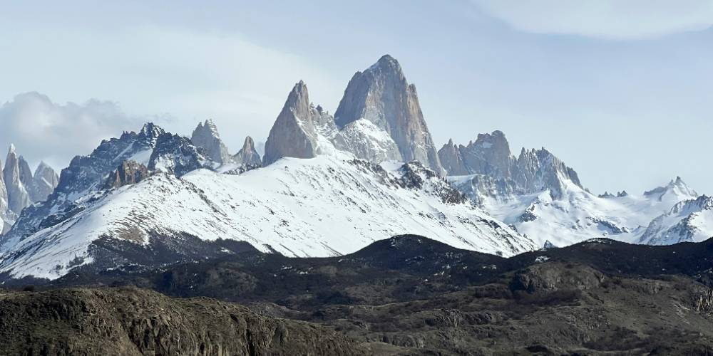 The iconic Fitz Roy mountain range in Los Glaciares National Park, Patagonia, Argentina